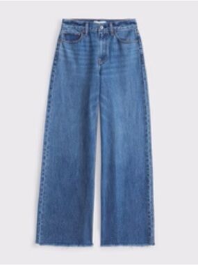 NWOT Abercrombie Women's High Rise Wide Leg Jean - Size 28